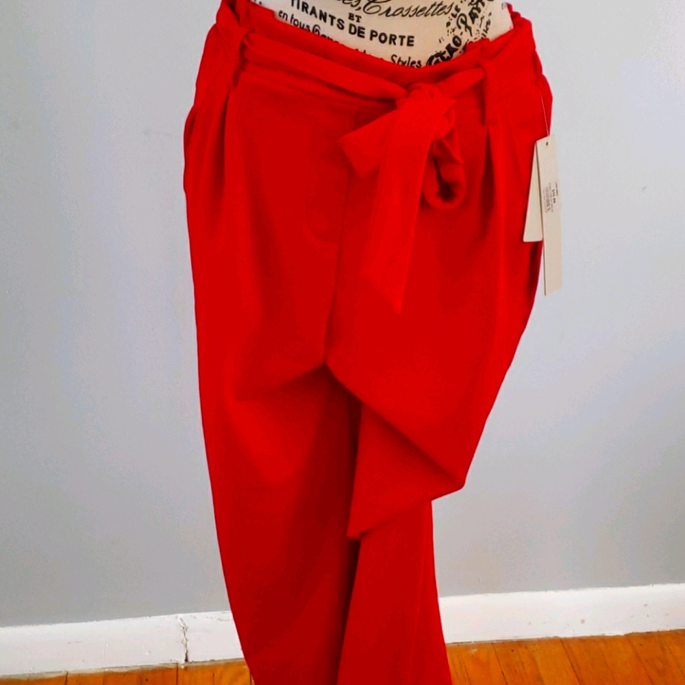 Bright red pans